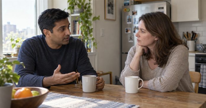 Is Your Partner Testing You? Clear Expectations, Boundaries and Observable Behavior Adult partners discussing expectations and boundaries at their kitchen table.